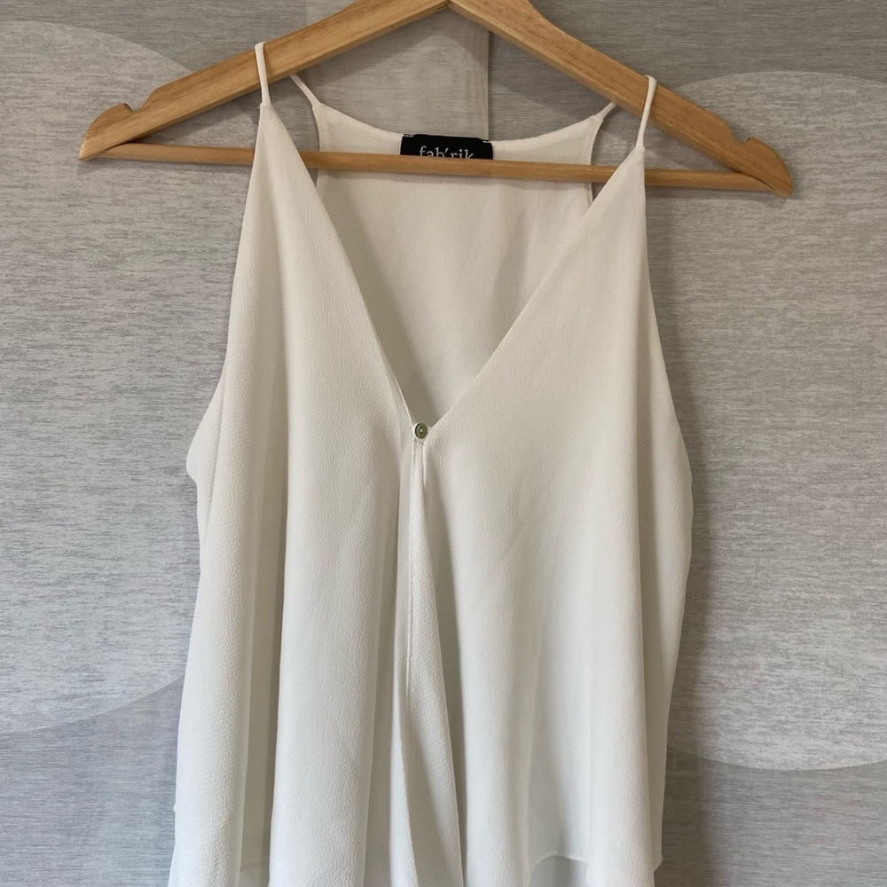 Fab'rik Women's White Sleeveless Top